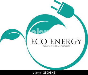 Eco energy logo template vector icon illustration Stock Vector