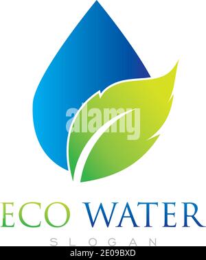Eco Water Energy Logo Vector Company Stock Vector