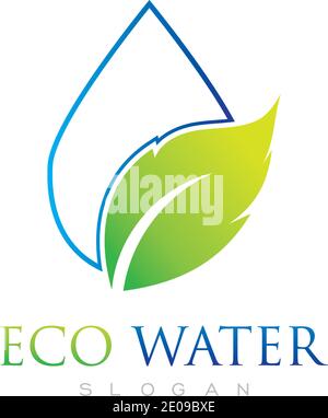 Eco Water Energy Logo Vector Company Stock Vector