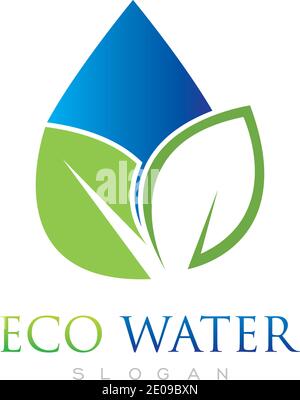 Eco Water Energy Logo Vector Company Stock Vector