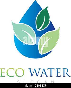 Eco Water Energy Logo Vector Company Stock Vector