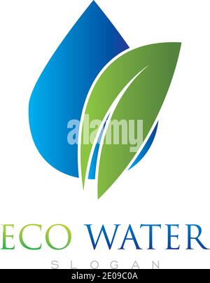 Eco Water Energy Logo Vector Company Stock Vector