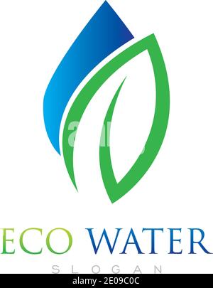 Eco Water Energy Logo Vector Company Stock Vector