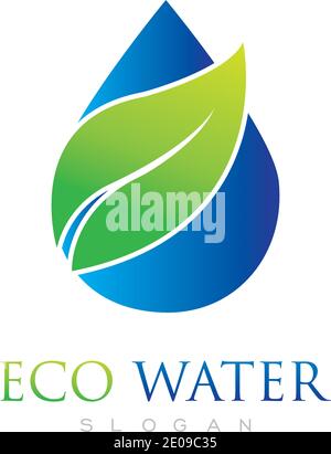 Eco Water Energy Logo Vector Company Stock Vector