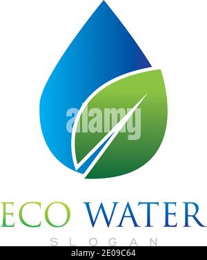 Eco Water Energy Logo Vector Company Stock Vector