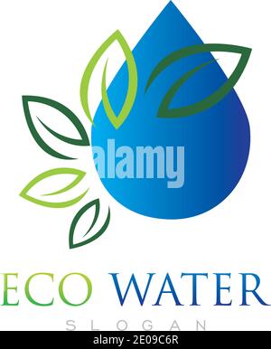 Eco Water Energy Logo Vector Company Stock Vector