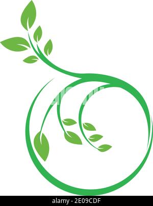 Logos of green Tree leaf ecology nature element vector Stock Vector