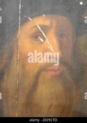 Leonardo da Vinci LUCAN self-portrait FACE. Stock Photo