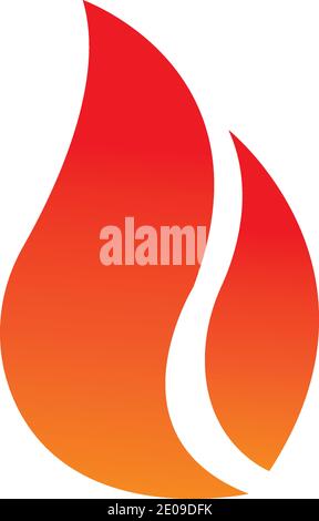 Fire with flame Logo  Vector icon illustration Stock Vector