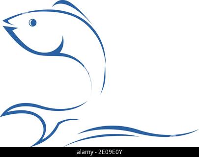 Fish logo template icon vector illustration design Stock Vector