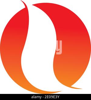 Fire with flame and feuer mit flamme Logo - Vector Stock Vector
