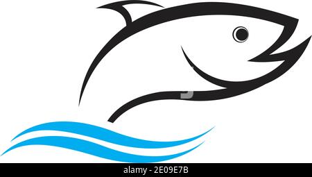 Fish logo template icon vector illustration design Stock Vector