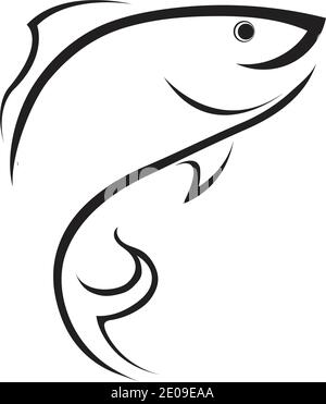 Fish logo template icon vector illustration design Stock Vector