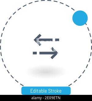synchronization vector icon editable stroke outline icons for web and mobile Stock Vector