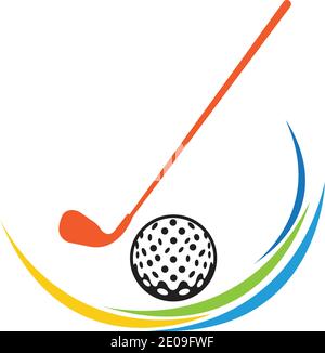 Golf Sport Logo Design Template, vector Illustration Stock Vector
