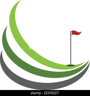 Golf Sport Logo Design Template, vector Illustration Stock Vector