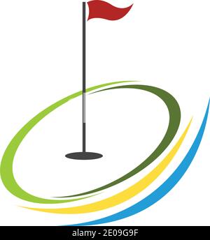 Golf Sport Logo Design Template, vector Illustration Stock Vector