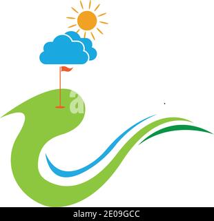 Golf Sport Logo Design Template, vector Illustration Stock Vector