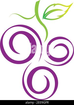 Grapes icon vector illustration design template Stock Vector