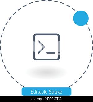 programming language vector icon editable stroke outline icons for web and mobile Stock Vector