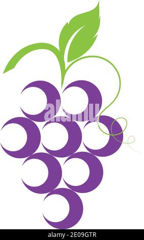 Grapes icon vector illustration design template Stock Vector