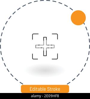 auto focus vector icon editable stroke outline icons for web and mobile Stock Vector