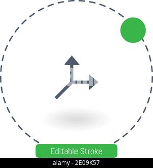 split call vector icon editable stroke outline icons for web and mobile Stock Vector