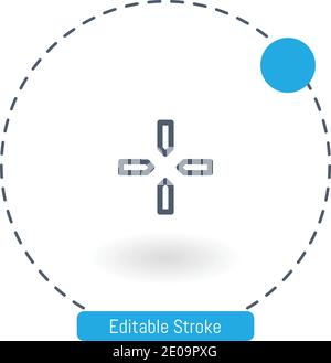 move vector icon editable stroke outline icons for web and mobile Stock Vector