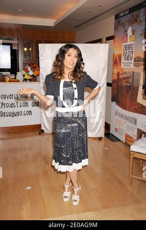 Actress Salma Hayek teams up with National Milk Mustache 'Got Milk?' campaign to launch The Breakfast Project held at L'Ermitage Hotel in Beverly Hills, Los Angeles, CA, USA on February 24, 2012. Photo by Graylock/ABACAPRESS.COM Stock Photo