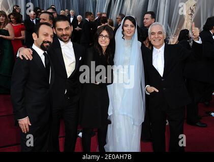 Asghar Farhadi, Peyman Moadi, Leyla Hatami and Mahmoud Kalari arriving at the 84th Annual Academy Awards, held at the Kodak Theatre in Los Angeles, CA, USA on February 26, 2012. Photo by Lionel Hahn/ABACAPRESS.COM Stock Photo