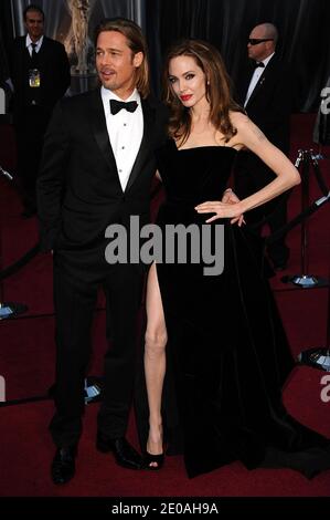 Brad Pitt and Angelina Jolie arriving at the 84th Annual Academy Awards, held at the Kodak Theatre in Los Angeles, CA, USA on February 26, 2012. Photo by Lionel Hahn/ABACAPRESS.COM Stock Photo