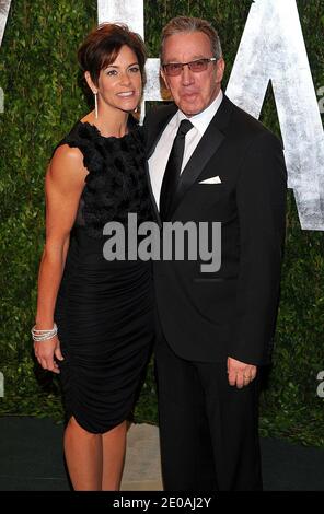 Jane Hajduk and Tim Allen arriving at the 2012 Vanity Fair Oscar Party, hosted by Graydon Carter, held at the Sunset Tower Hotel in Los Angeles, CA on February 26, 2012. Photo by Vince Bucci/ABACAPRESS.COM Stock Photo