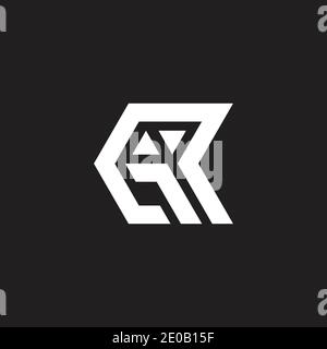 abstract letter rl simple geometric triangle mosaic arrows logo vector Stock Vector