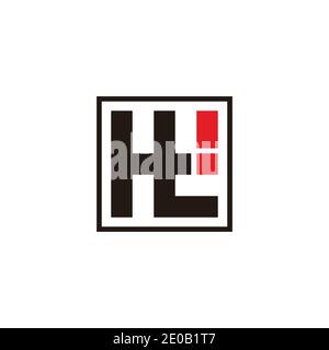 letters ht exclamation symbol geometric logo vector Stock Vector