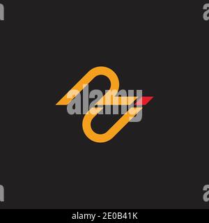 letter rj colorful connected logo vector Stock Vector