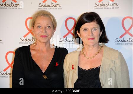 Beatrice de Foucauld and Daniele Odin posing at a photocall for