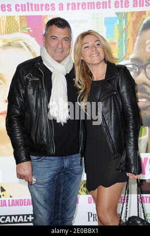 Jean-Marie Bigard and wife Lola Marois attending the Premiere of '2 Days in New York' held at the MK2 Bibliotheque movie theatre in Paris, France on March 19, 2012. Photo by Nicolas Briquet/ABACAPRESS.COM Stock Photo