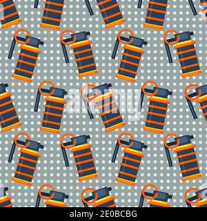 smoke bomb seamless pattern vector illustration Stock Vector