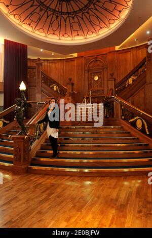 An authentic near-replica of RMS Titanic's ornate Grand Staircase at ...