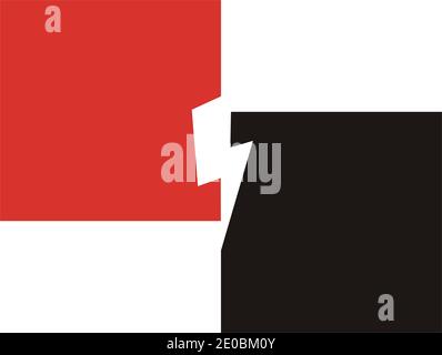 Thunder and Bolt Lighting Flash Icons Set. Flat Style on Dark Background. Vector - Vector Stock Vector