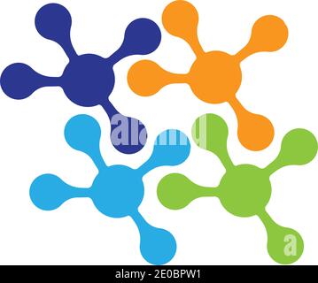 molecule logo vector icon illustration design template Stock Vector