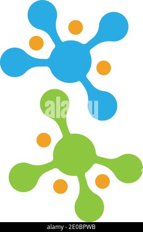 molecule logo vector icon illustration design template Stock Vector