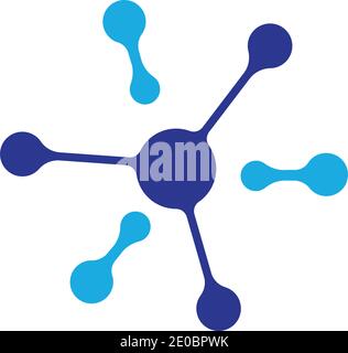 molecule logo vector icon illustration design template Stock Vector
