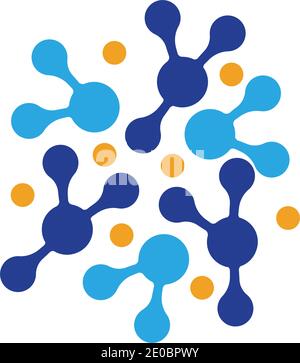 molecule logo vector icon illustration design template Stock Vector
