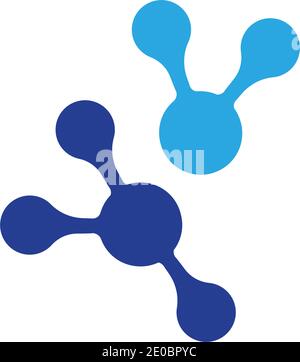 molecule logo vector icon illustration design template Stock Vector