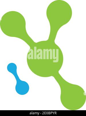 molecule logo vector icon illustration design template Stock Vector