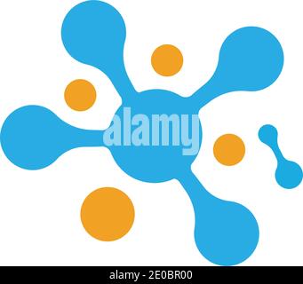 molecule logo vector icon illustration design template Stock Vector