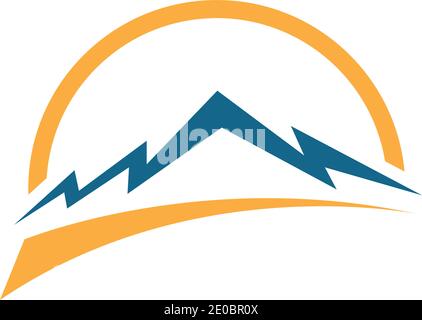 Mountain icon Logo Template Vector illustration design Stock Vector