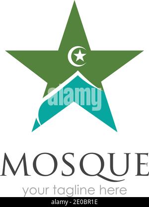 Mosque Logo Template Design Vector, Emblem, Concept Design, Creative Symbol, Icon Stock Vector