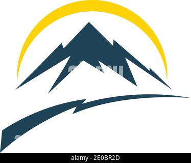 Mountain icon Logo Template Vector illustration design Stock Vector